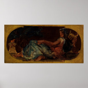 Póster Delacroix - Boceto para el Salón de la Paz