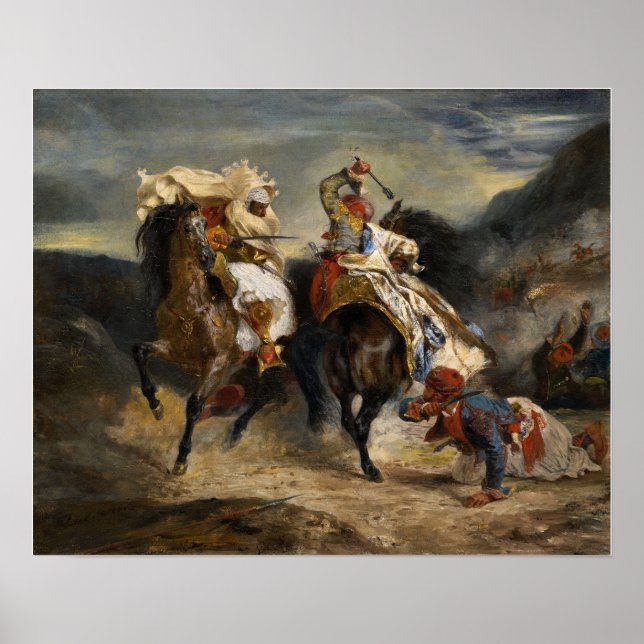 Póster Delacroix - Combate Du Giaour Et Hassan 1826 (Frente)