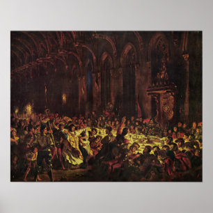 Póster Delacroix - El Asesinato Del Obispo De Lieja