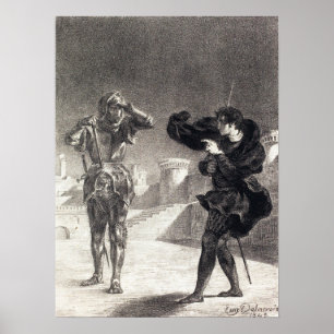 Póster Delacroix - El Fantasma En La Terraza (Acto I Esce