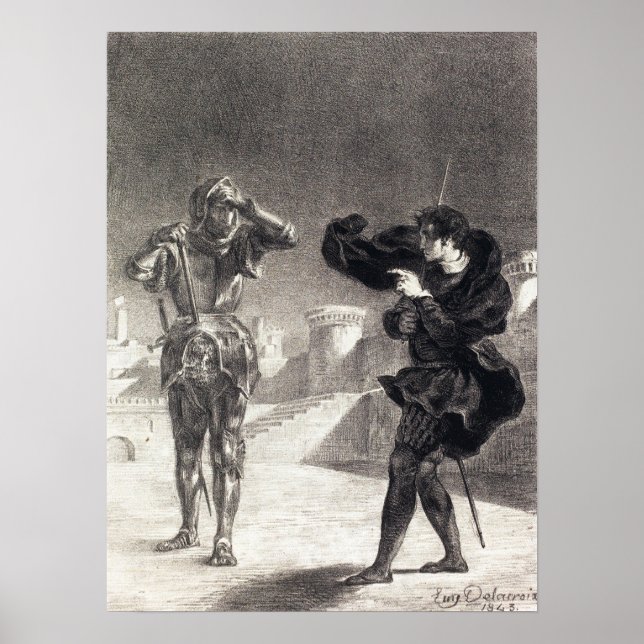 Póster Delacroix - El Fantasma En La Terraza (Acto I Esce (Frente)