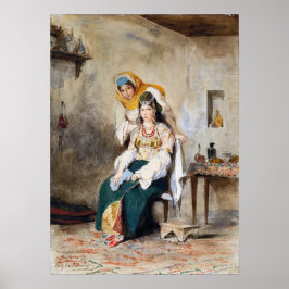 Póster Delacroix - Esposa Saada De Abraham Ben Chimol Y .