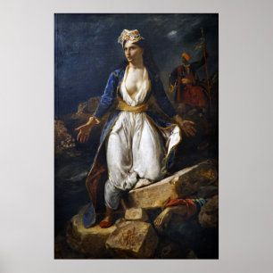 Póster Delacroix - Grecia Sobre Las Ruinas De Missolonghi