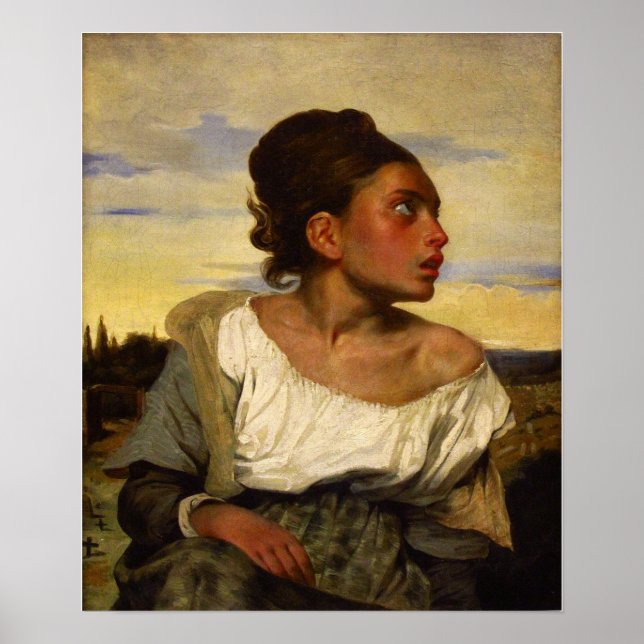 Póster Delacroix - Huérfano Joven En El Cementerio De 182 (Frente)