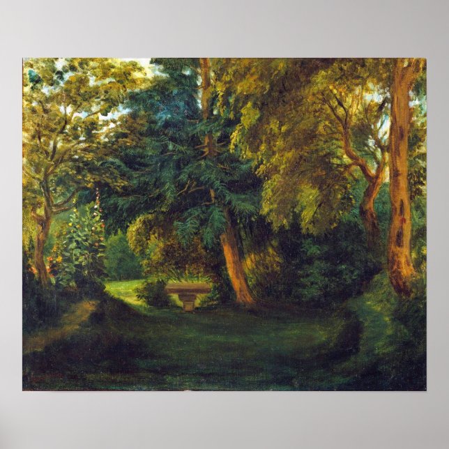Póster Delacroix - Jardín de George Sand en Nohant (Frente)