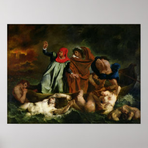 Póster Delacroix - La Barca De Dante