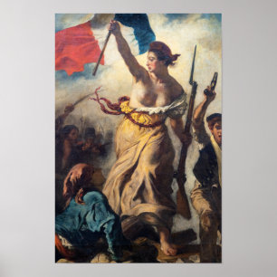 Póster Delacroix - La Libertad guiando al pueblo primer p