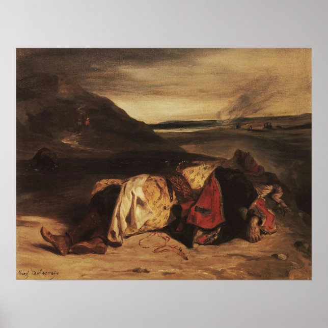 Póster Delacroix - La Mort De Hassan (Frente)