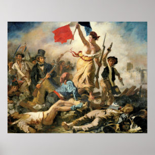 Póster Delacroix Lady Victory liderando el camino hacia l