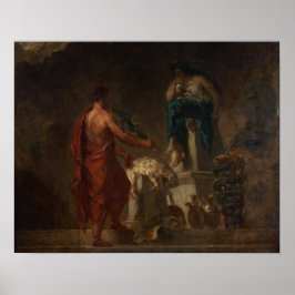 Póster Delacroix - Lycurgus Consultando La Pythia
