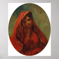 Delacroix - Media Figura De Un Marroquí