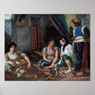 Póster Delacroix - Mujeres de Argel en su Apartamento