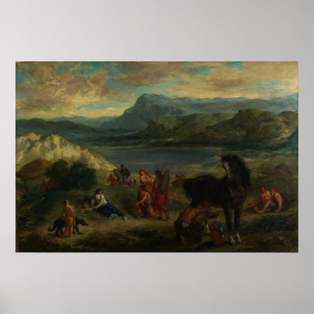 Póster Delacroix - Ovide En Scythians 1859 (Frente)