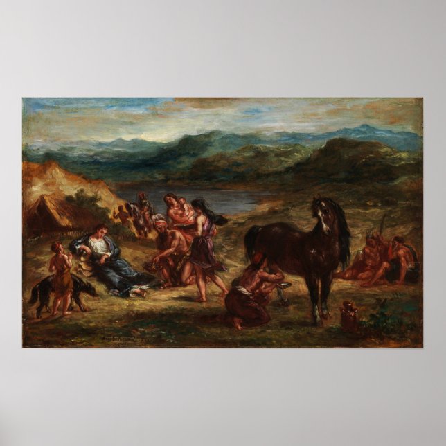 Póster Delacroix - Ovide En Scythians 1862 (Frente)