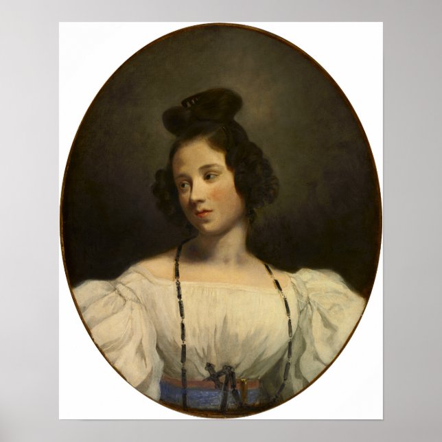 Póster Delacroix - Retrato (Frente)