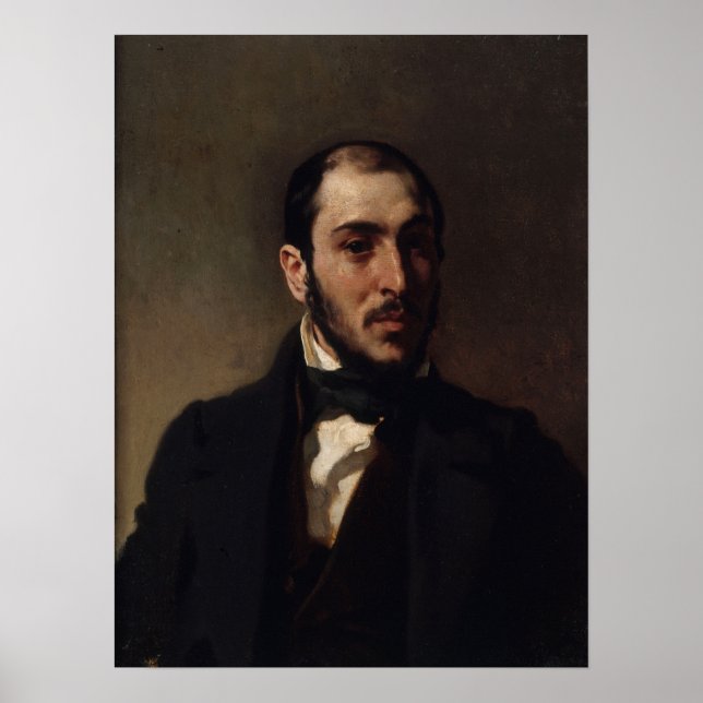 Póster Delacroix - Retrato Del Arquitecto Eugene Laval (Frente)
