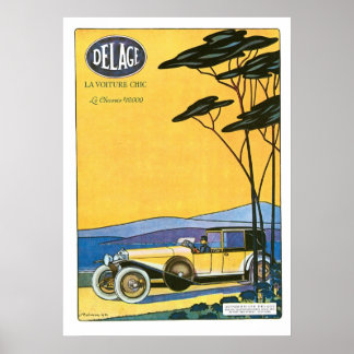 Póster Delage Le Voiture Automobile Ad Vintage Art Poster