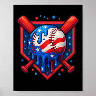 Póster (Delante Y Atrás) Béisbol Drip Ice Cream 4 De Ju