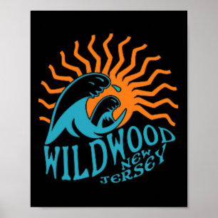Póster Delantero De La Playa De Wildwood New Jersey