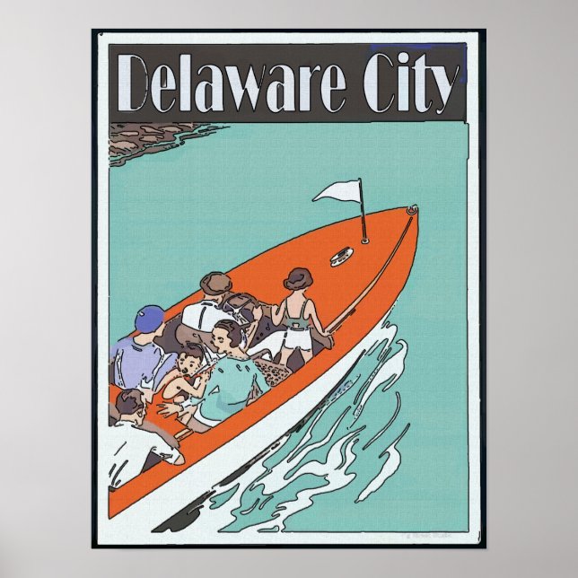 Póster Delaware City, Delaware (Frente)