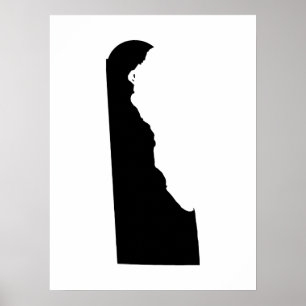 Póster Delaware en Blanco y Negro