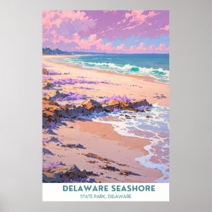 Póster Delaware, La Playa De Delaware