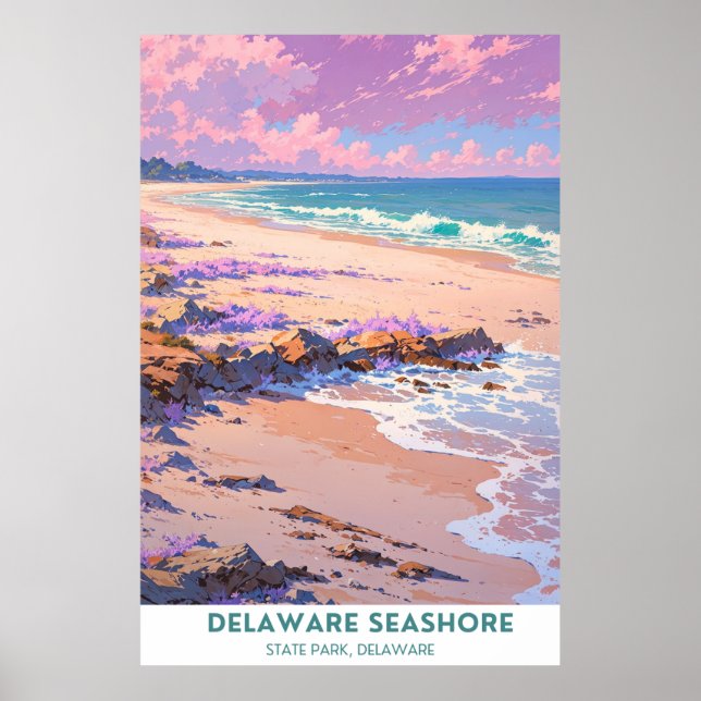 Póster Delaware, La Playa De Delaware (Frente)