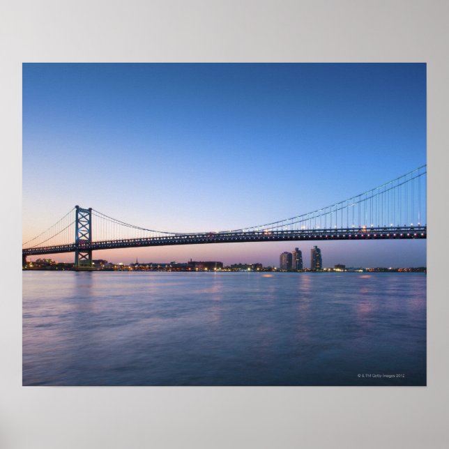 Póster Delaware River, Ben Franklin Bridge (Frente)