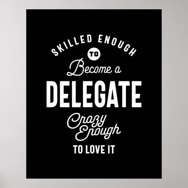 Póster Delegar el cargo de trabajo Tee Gift Hens Mujeres (Frente)