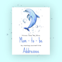 Póster Delfín acuarela - Destinatario mamá