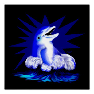 Póster Delfín sonriente