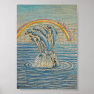 Póster Delfines