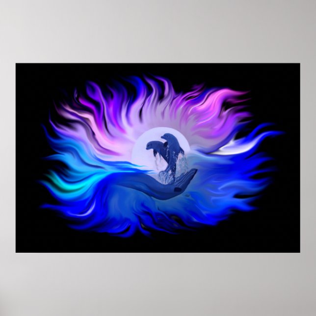 Póster Delfines de la Luna (Frente)