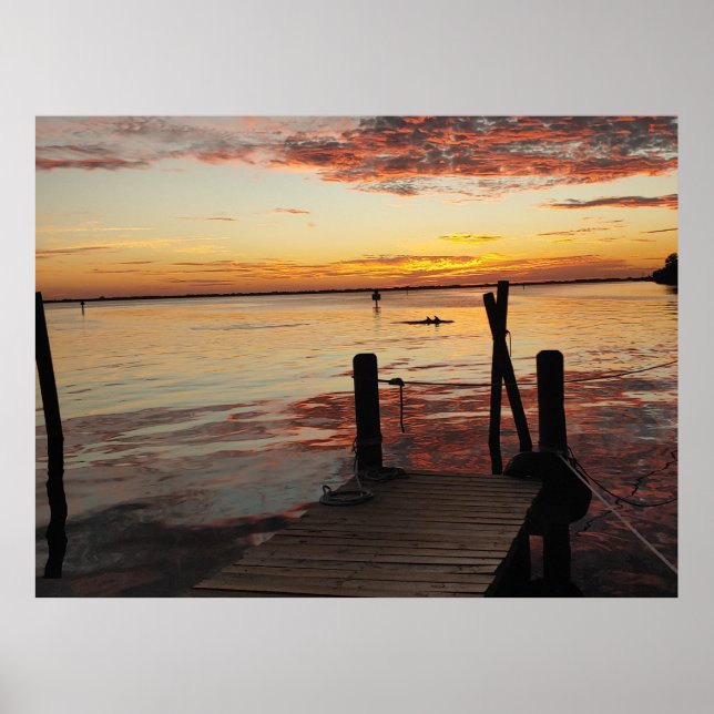 Póster Delfines del atardecer (Frente)
