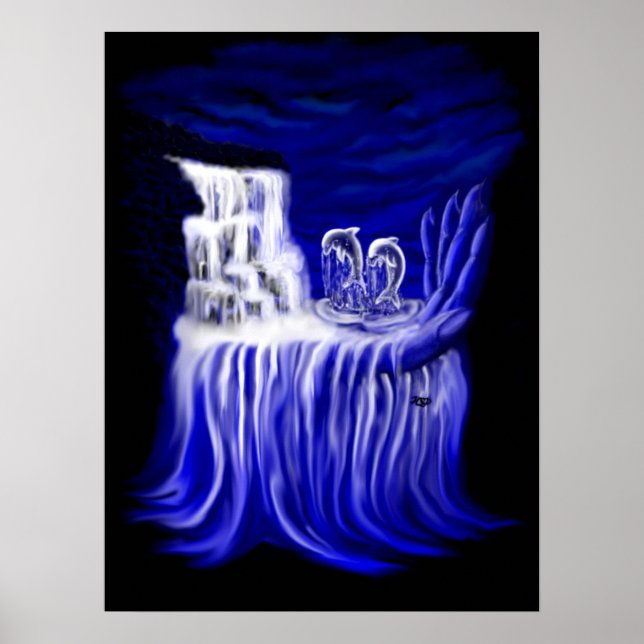 Póster Delfines, manos de los tiempos (Frente)