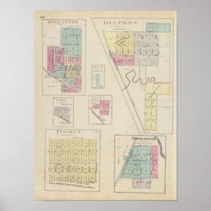 Póster Delfos, Bennington, Ada, Verdi, Niles, Kansas