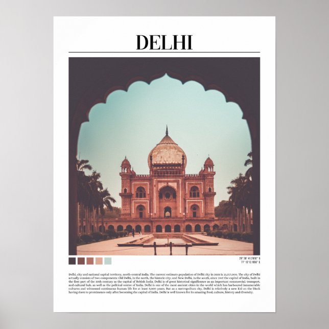 Póster Delhi - India (Frente)