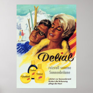 Póster DELIAL Delight Velvety Sun Tan Lotion German