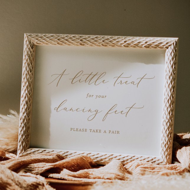 Póster Delicada caligrafía de oro con pies de baile (Subido por el creador)