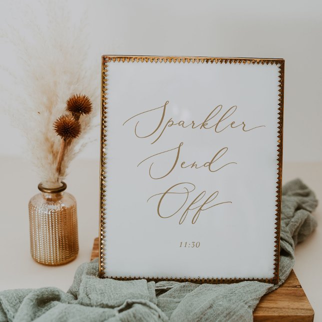Póster Delicada caligrafía de oro Sparkler despegar (Subido por el creador)