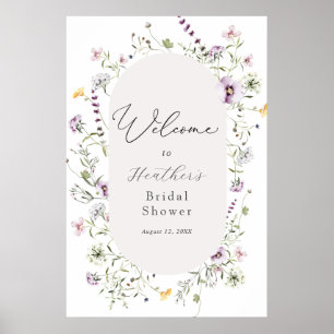 Póster Delicada ducha de flores silvestres Poster de bien