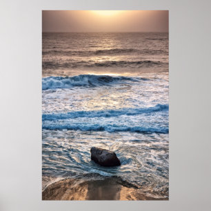 Póster Delicada puesta de sol en la playa
