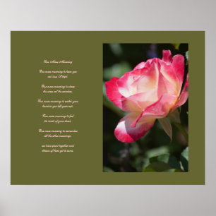 Póster Delicada Rosa y Poster de Poema Amor