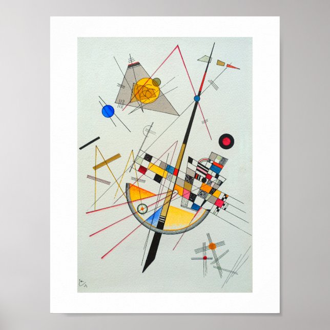 Póster Delicada tensión de Wassily Kandinsky (Frente)