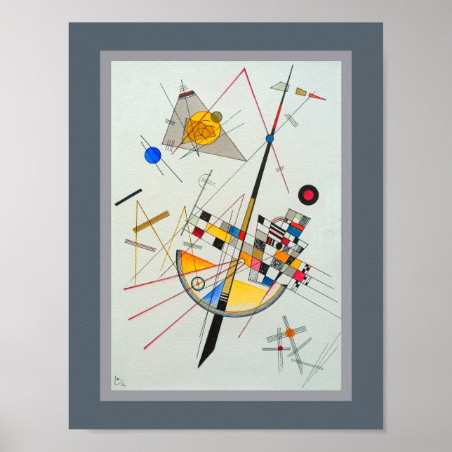 Póster Delicada tensión de Wassily Kandinsky (Frente)