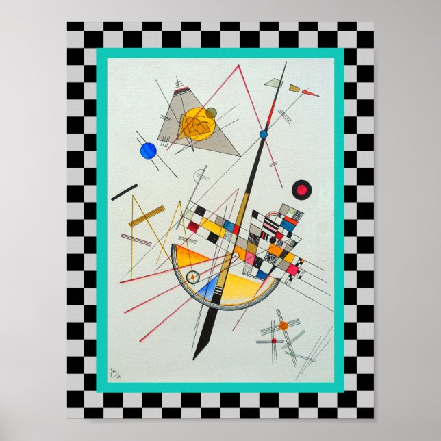 Póster Delicada tensión de Wassily Kandinsky (Frente)