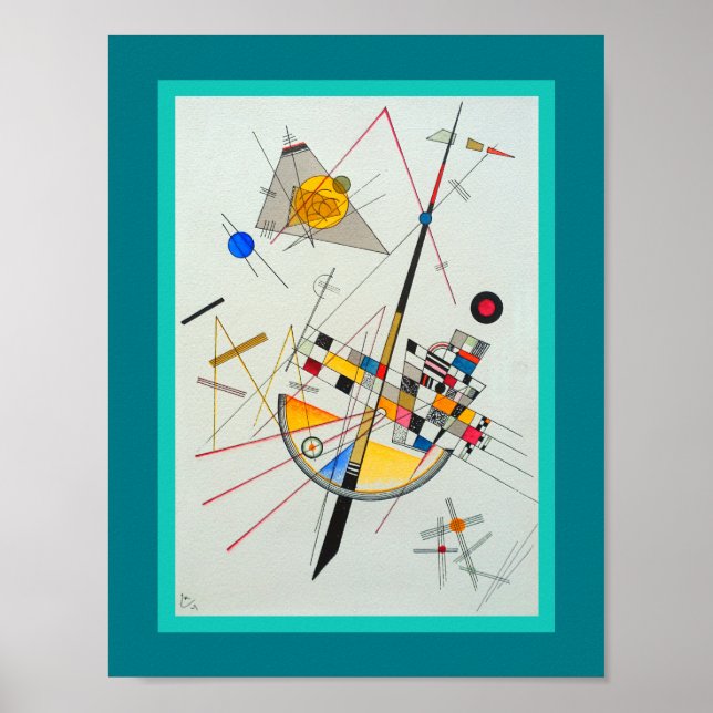 Póster Delicada tensión de Wassily Kandinsky (Frente)