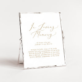 Póster Delicado Rótulo conmemorativo de Bodas de memoria