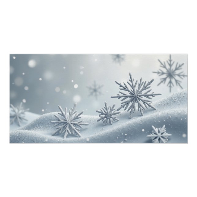 Póster Delicate Snowflakes – Minimal Winter Wall Art (Anverso)