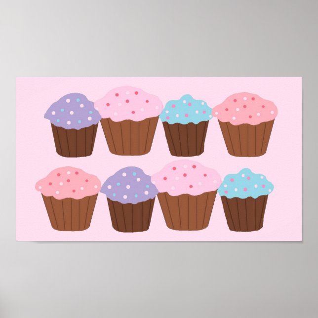 Póster Delicia de Cupcake (Frente)